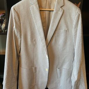 Banana Republic Seersucker suit Modern Slim Fit - size 42, pants 36*34